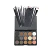 Venta al por mayor- Fashion Make Up Set Kit 15 colores Matte Glitter Paleta de sombras de ojos con 20 piezas Burshes Cosmetics Set RP1