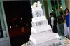 5sets / Lot 3 Tier Acrylic Cupcake Stand Crystal Cake Stand Square Christmas Wedding Anniversary Birthday Party Display Verktyg