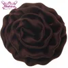 Nishine 3" Flatback Soft Satin Rolled Rose Flower Fabric Rosette DIY Baby Headband Hair Accessories