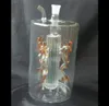 Pot de narguilé en verre de couleur quatre dragon, tuyaux en verre de brûleur à mazout uniques, conduites d'eau, plates-formes d'huile en verre pour fumer avec compte-gouttes