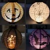 Light Up Halloween pumpkin outdoor solar lantern lamps waterproof 10in 8in 6in white RGB Color chinese lanterns Hallowmas paper lantern