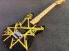 Edward Van Halen Wolf Man Música Ernie Ball Axis Yellow Stripe Preto da guitarra elétrica Tremolo ponte bordo pescoço Abalone Dot Fingerbaord embutimento