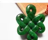 Jade pendants, manual sculpture, (talisman) double knot Chinese knot. Necklace pendant