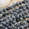 Snowflake Obsidian Beads 8mm Jewelry Loose Beads 5 Strands Whole 261D