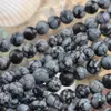 Snowflake Obsidian Beads 8mm Jewelry Loose Beads 5 Strands Wholesale Free Shipping