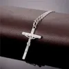 Crucifix Cross ketting hanger voor vrouwen mannen platina plated 18k echte vergulde sieraden met kubieke zirkonia
