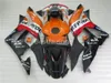 Injection body parts fairing kit for Honda CBR600RR 07 08 orange black fairings set CBR 600RR 2007 2008 YT38