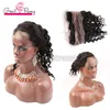 360 Lace Frontal peruk 22 * ​​4 * 2 Brasiliansk Loose Deep Wave Mänskliga hår för Black Women Greatemy Full Lace Band Frontal med Baby Hair