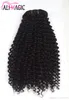 Clip-Extensions, afroamerikanische Clip-in-Haarverlängerungen, verworrene lockige Clip-in-Haarverlängerungen, 120 g, 8A, natürliches Haar, Fabrikverkauf