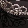 Enfeites de cabelo noiva enfeites meninas tiaras princesa crianças cocar de bebê cristal diamante coroa pente por atacado