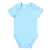 Baby Rompers stały kolor krótki rękaw Zdrowe bawełniane noworodka Jumpsuits Multi Color