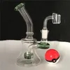 7.2 Inch Glass Recycler Oil Rigs Bong with 4MM Quartz Banger Nail Free Silicon Container Jar Percolators with 14mm Bowl bubbler 3 colour