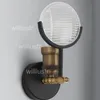 Lasslight عدسة خمر زجاج الجدار مصباح الشمعدان الخفيفة ضوء المعادن خمر لمبة واضح شريط مضلع الزجاج الظل مطعم مقهى الإضاءة