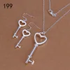 Ensemble de bijoux en argent sterling 925 pour femmes, même style mixte, collier et boucles d'oreilles en argent 925, à la mode, pour mariage, GTS342366