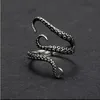 Zinc Alloy Punk Style Squid Octopus Ring 2017 New Men's Jewelry Animal Opened Adjustable Finger Ring for Man