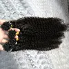 Unprocessed Brazilian Kinky Curly Virgin Hair U tip hair extensions 200g Pre Bonded Brazilian Human Fusion Keratin Natural Hair Ex5129696