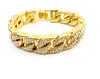 Luxuriöses kubanisches Gliederarmband mit künstlichem Diamant für Herren, hochwertiges vergoldetes kubanisches Miami-Armband für Männer, Hip-Hop-Schmuck