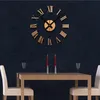 Horloges murales en gros-2022 3D bricolage acrylique style café vente horloge ensemble montre quartz géométrique aiguille simple face 1