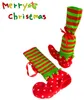Calzini da elfo natalizio Regali di caramelle Borsa Tote Dolce riempitivo per calze Decorazioni per l'albero di Natale La copertura della bottiglia di vino decora le forniture festive