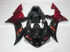 هيكل دهان مخصص لـ YAMAHA 2002 2003 YZF-R1 fairings fairling black yzfr1 yzf r1 yzf1000 02 03 RT60