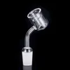 Quarat Thermal Banger Smoking Accessories 28mm Outer Diameter 45 Degree Double Tube Quartz Thermal Bangers Nail For Oil Rigs Glass Bongs