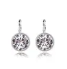 Wholesale Price 18k White Gold Plated Austrian Crystal Sweet Candy Round Women Earrings Rhinestone Dangle Earrings Factory Price 9 Colors