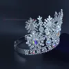 Konkiełki Korony Nowy kryształ kryształ kryształ rhinestone srebrny miss beauty królowa ślub ślubna księżniczka headress moda biżuteria do włosów cro286y