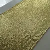 20PCS 30CM * 275cm GOLD حفلات الترتر الجدول عداء حفل زفاف الحدث عيد الميلاد الديكور الجدول