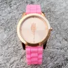 Fashion Brand Watches Women Girl Men Clover 3 Leaves Leaf Style Silicone Strap Analog Quartz Wrist Watch A14