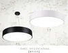 Minimalisme moderne LED Suspension Lustres Ronds Luminaires Noirs pour Bureau Salle D'étude Salon Chambre AC85-265V297z