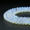 8mm natuurlijke witte opaal edelsteen kralen ronde losse kralen semi-edelsteen voor sieraden maken DIY streng 48pcs per set