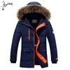 Hurtownia - Kuamai 2016 Mężczyźni Bawełniana Downa Odzież Marki Quality Fur Collar Ciepły Casual Parka Płaszcz Moda Slim Wiatr Winter Jacket Mężczyźni XXXL