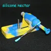 smoking silicon nectar with 10mm male titanium nails dabber tools silicone water pipe oil rigs bubbler