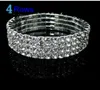 1-10 rader Tennis Crystal Armband Bridal Jewelry Rhinestone Ystl Stretch Wedding Armband