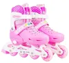 27-41 patiner 3-5-6-7-8-18 år Kids Carbon Boots Inline Roller Skate Slalom Speed ​​Skating Shoes 4 Wheels Blue Pink Red Women's Peins