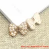50pcs bowknot perla gioielli cristallo fibbia strass risultati risultati strass applique per abbigliamento accessori per capelli web flat indietro foratura