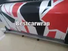 ubran Rosso Bianco nero Pixel Camo VINYL Full Car Wrapping Camouflage Covering Per camion barca foglio lucido / finitura opaca dimensioni 1,52 x 30m / 5x98ft