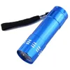 UV 조명 휴대용 9 LED 미니 손전등 알루미늄 울트라 바이올렛 검은 색 손전등 토치 핸드 라이트 램프 2920899