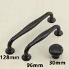 96mm 128mm modern simple black furniture handles drawer cabinet knobs pulls 5" 3.75" antique black dresser door handle