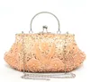 Hand Bags Beadings Evening Bag Diamond Gold Clutch Gorgeous Bridal Wedding Party Chain Free Shipping