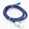 Gevlochten stof Micro USB-kabel 1m 3ft 2M 3M USB-oplaadkabel voor Samsung Galaxy S7 Edge S6 Edge LG-mobiele telefoons