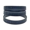 1PC ALZHEIMERS Silicone Rubber Wristband for Elder Carry This Message As A Reminder in Daily Life