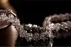 Luxury Austria Bracciali tennis in cristallo brillante Autentici gioielli in argento sterling 925 con zirconi e diamanti con bracciale a maglie romane