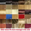 16 "-32" 10 pezzi / set 120g-220g clip in / su 100% estensione dei capelli umani di Remy brasiliana testa piena diritto naturale