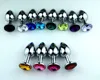 Top Quality Silver Plated Zinc Metal Big Size Anal Jewelry Beads Plugs 12 colors Sex Toys Adult Game Products2657285