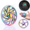 El Spinner Spin 2Mins EDC Fidget Spinner El Parmak ucu Gyro Magic Anti-Anksiyete Oyuncakları Metal Gökkuşağı Kaplama Ateş Lastikleri Kelebek Balık Yuvarlak