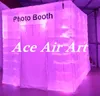 Inflatable Photo Booth Photograph Cube Tent For Party Or Wedding And Advertising With LED Lights