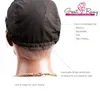 Cappucci per parrucche frontali in pizzo Great Remy professionali per realizzare parrucche con cinturini regolabili e pettini Swiss Lace nero di medie dimensioni