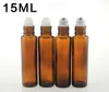 Altın Kapaklar SERBEST Gemi ile YENİ Popüler 15ml 1/2 ons ROLL ON AMBER Fragrance CAM ŞİŞELER TEMEL YAĞ Cam Merdane topu Aromaterapi Şişe