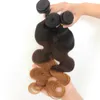 Fasci di capelli Ombre Body Wave Brasiliani 1b / 4/27 Capelli umani colorati